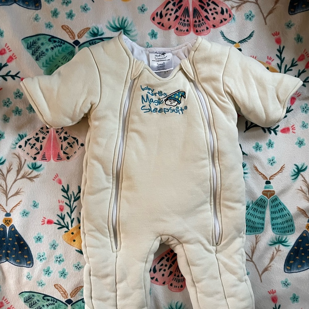 Baby Merlin’s Magic Sleep Suit  |  Baby Transition Swaddle  |  Cream